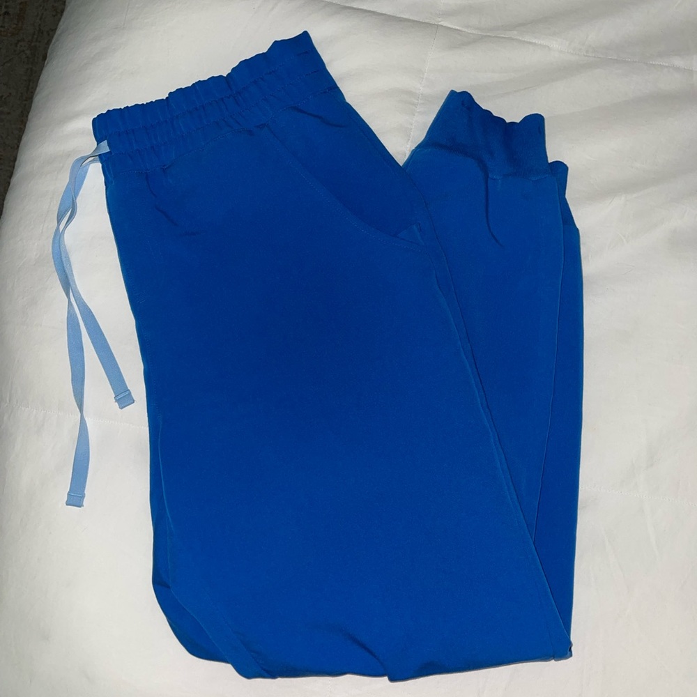 Women's Royal Blue Zamora High Waisted - Small Petite Jogger Scrub Pants